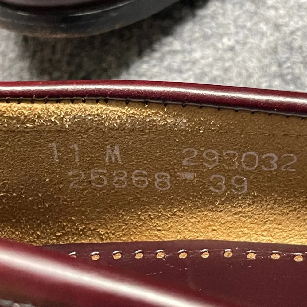 Bostonian Shoes Mens 11 M Burgundy Leather Kiltie Tassel Loafers Made in USA